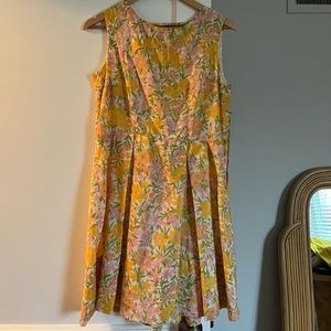Vintage 60s Floral Dress Large
